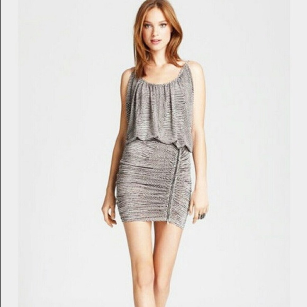 BCBG snake print spaghetti strap dress